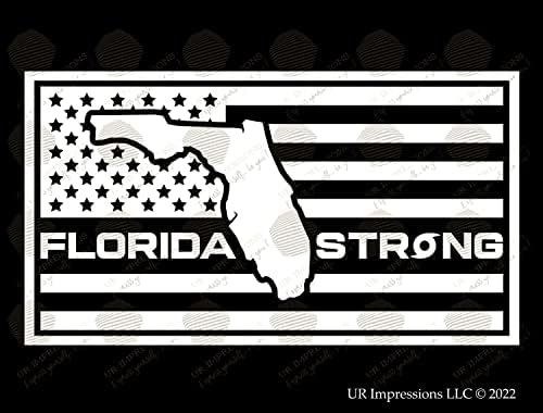 סמל הוריקן פלורידה דגל אמריקאי חזק מדבקות Gemsbuck מדבקת ויניל גרפיקה | רשמים שלך